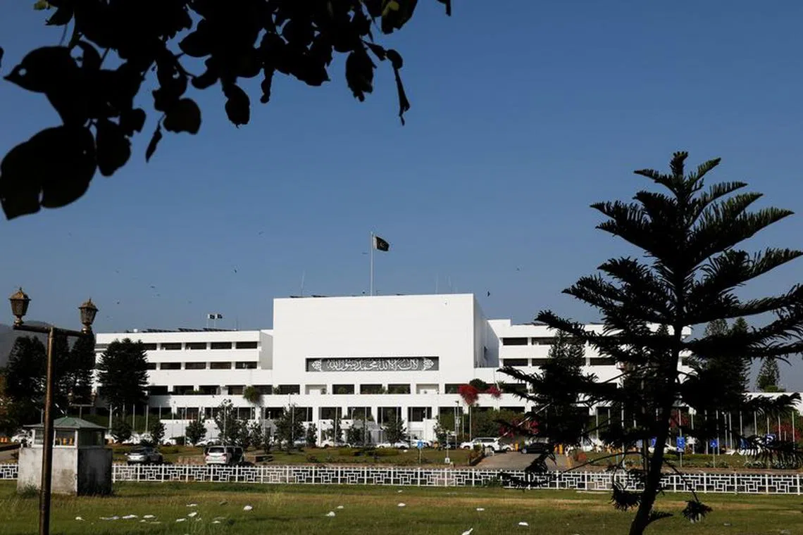 A general view of the Parliament House building in Islamabad, Pakistan April 10, 2022. REUTERS/Akhtar Soomro/File Photo