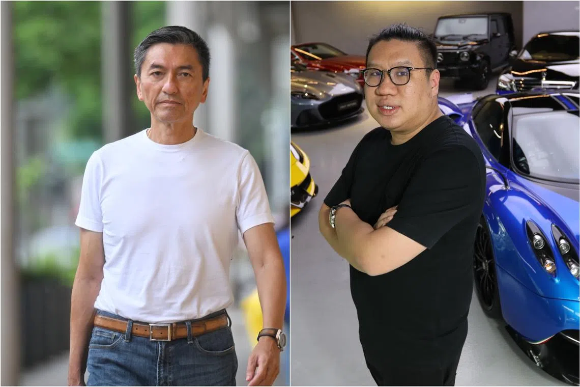 Venture capitalist Finian Tan (left) told the High Court that he was impressed by alleged fraudster Ng Yu Zhi.