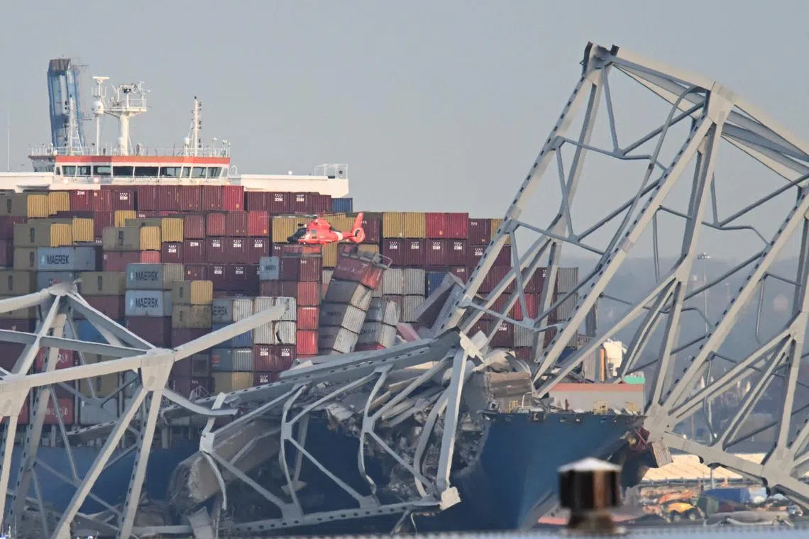 The Dali ship was constructed by the Korean Hyundai shipyard in 2015 and is 300 metres long.