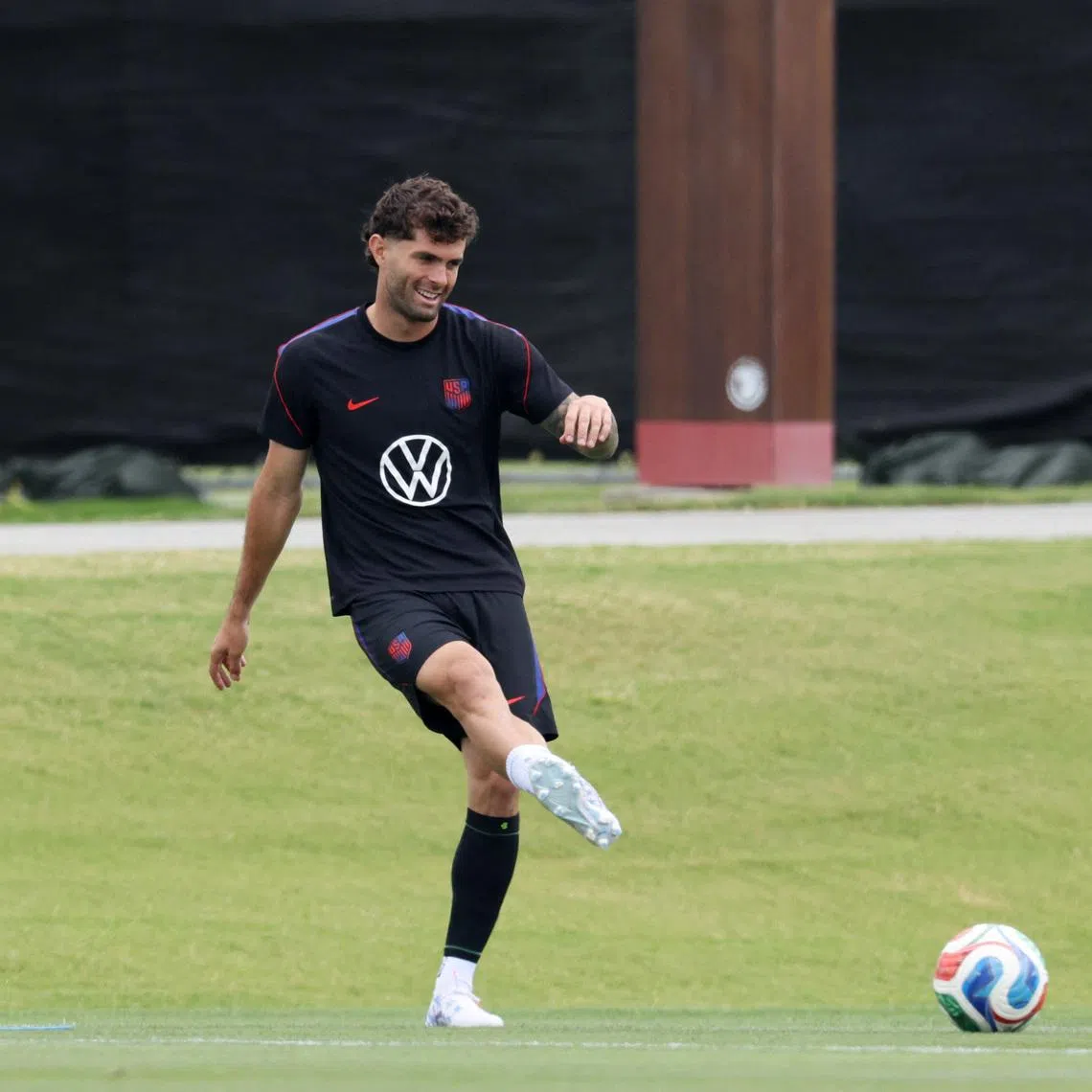 Soccer Football - FIFA World Cup 2026 - United States Training - Great Park Sports Complex, Irvine, California, U.S. - June 17, 2026 Christian Pulisic of the U.S. during training IMAGN IMAGES via Reuters/Kiyoshi Mio