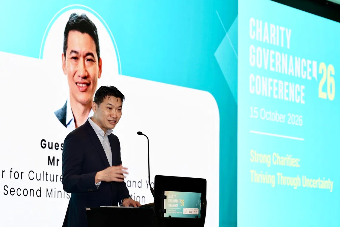 Minister for Culture, Community and Youth David Neo announced these moves on Oct 15 at the annual Charity Governance Conference.