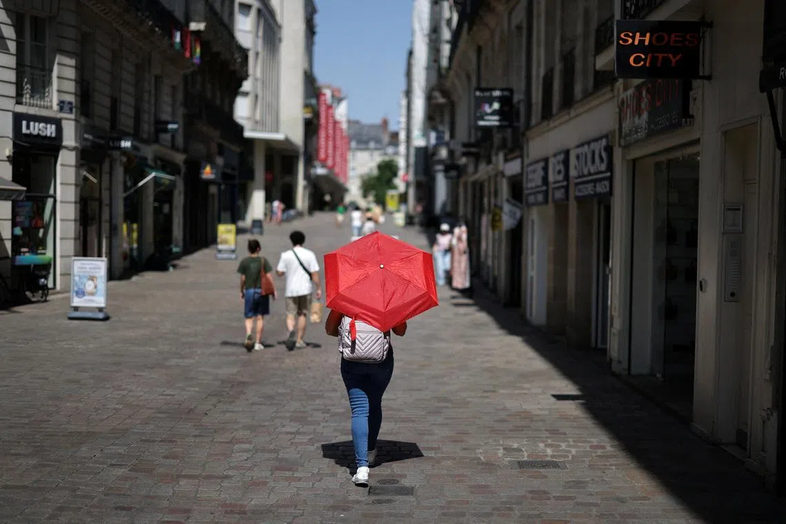 Much of France was set to experience temperatures around 40 deg C on June 23, forecaster MeteoFrance said.