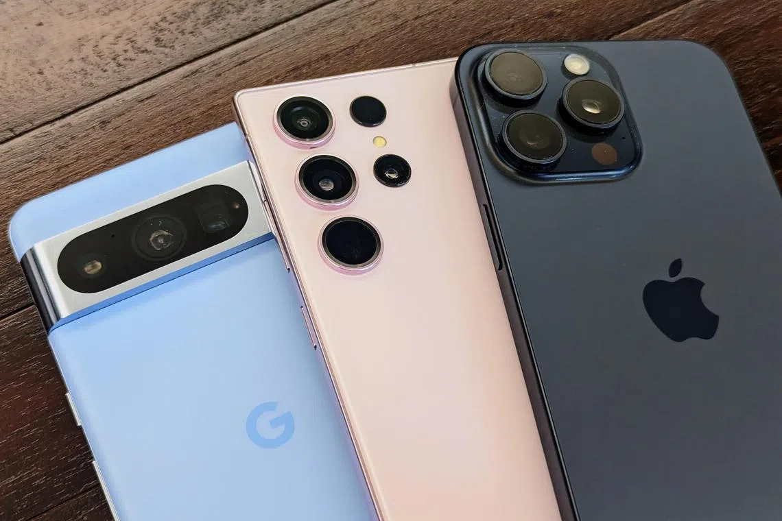 ocphone26 - Photos of the Samsung Galaxy S23 Ultra, Google Pixel 8 Pro and the iPhone 15 Pro Max