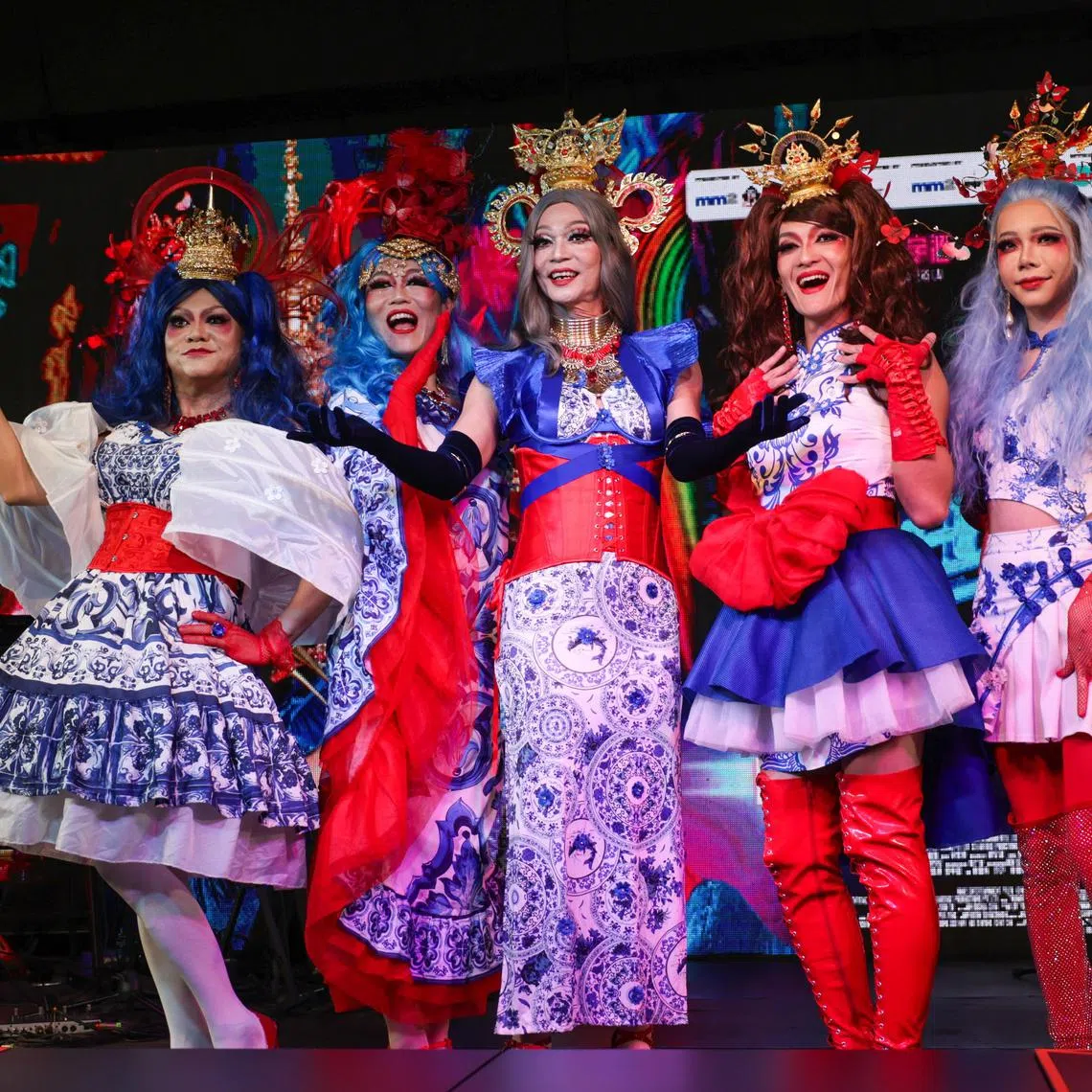 Mark Lee (middle) played a drag queen in comedy-family drama Number 2 (2025).