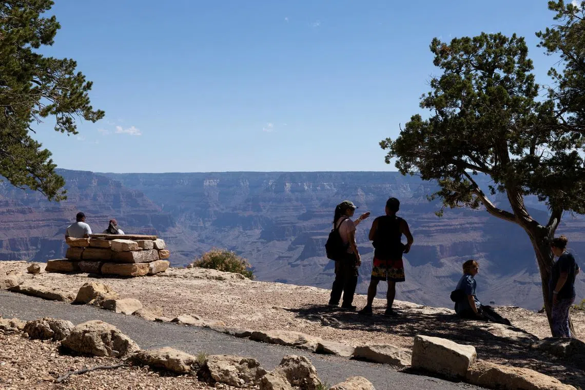 The canyon’s North Rim was cleared of all visitors due to a blaze called the White Sage Fire.