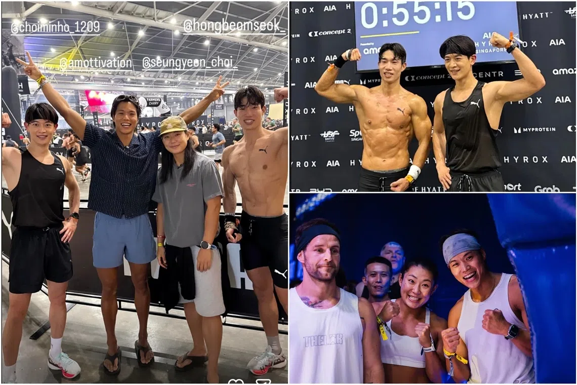 K-pop idol Choi Min-ho with Physical: Asia stars Amotti and Choi Seung-yeon, and Physical: 100 personality Hong Beom-seok. 