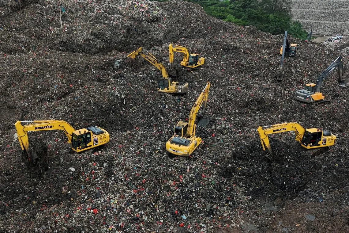 The collapse took place at the Bantargebang landfill on March 8, located in the region of Bekasi on the outskirts of the capital Jakarta.