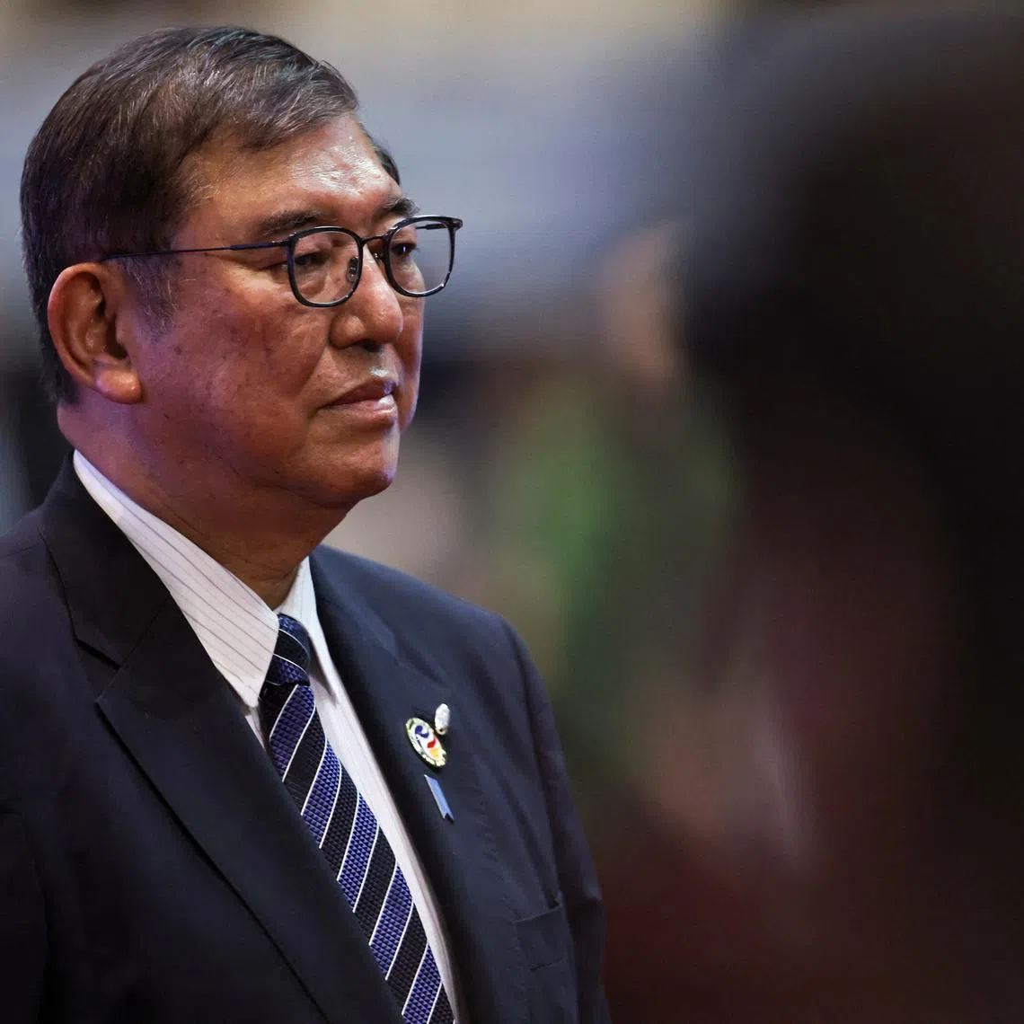 Japanese Prime Minister Shigeru Ishiba attends the 27th ASEAN Plus Three (APT) Summit, at the National Convention Centre, in Vientiane, Laos, October 10, 2024. REUTERS/Athit Perawongmetha