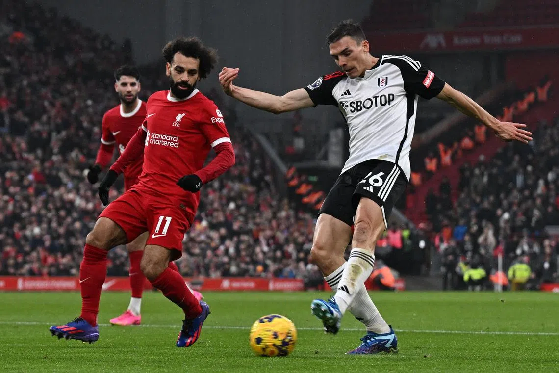 Jurgen Klopp’s men could still do with a specialist defensive midfielder and Fulham’s Joao Palhinha (right) fits the bill.