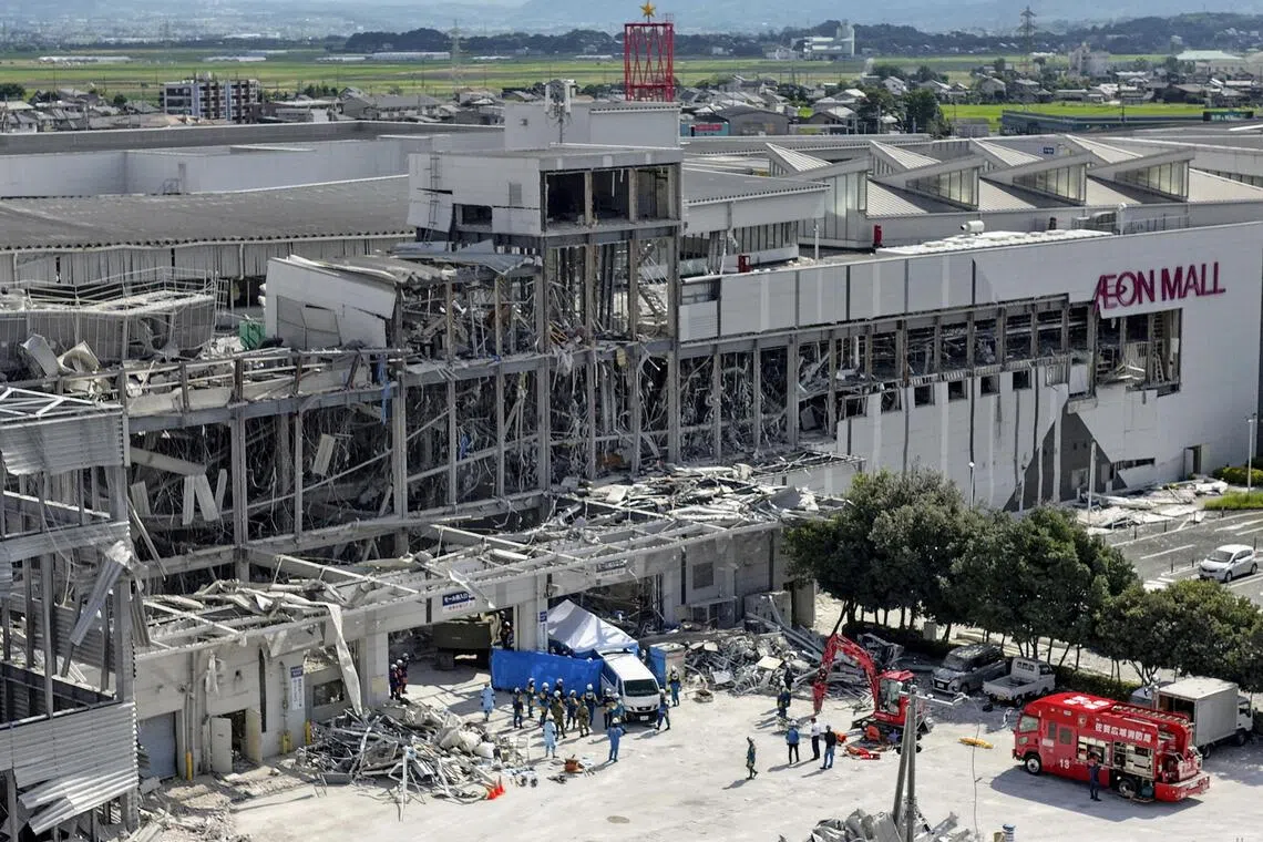 Search ended at mall wrecked by Japan quake blast