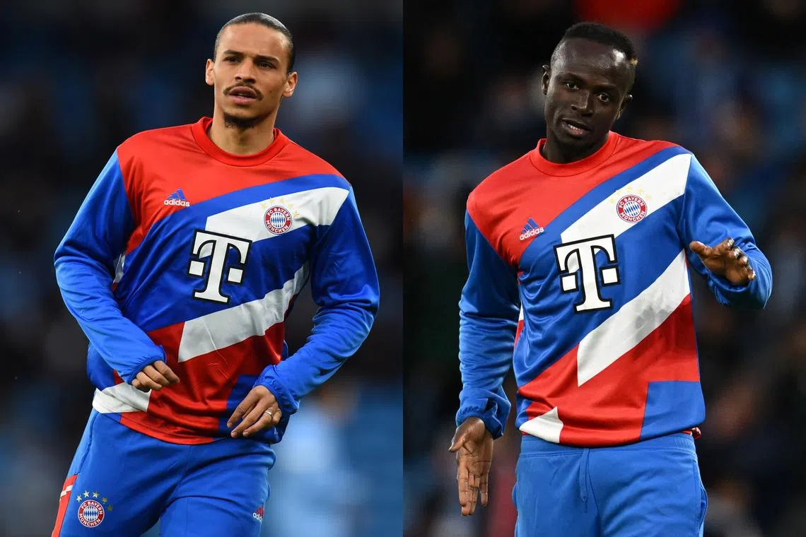 Reports say Mane (right) had complained about the way Sane spoke to him after Bayern's 3-0 defeat against Manchester United.