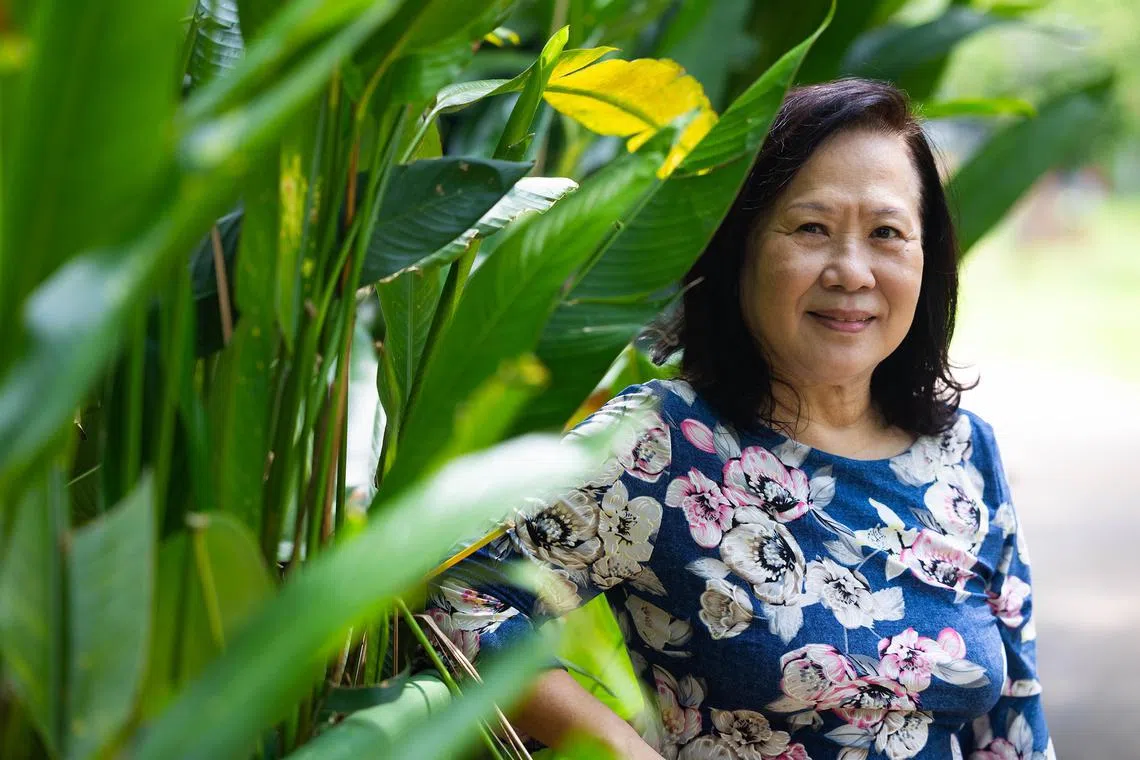 Madam R. Lim's right eyelid started drooping to a point where it seemed like she was winking. She underwent ptosis surgery in May at NUH to fix the issue.