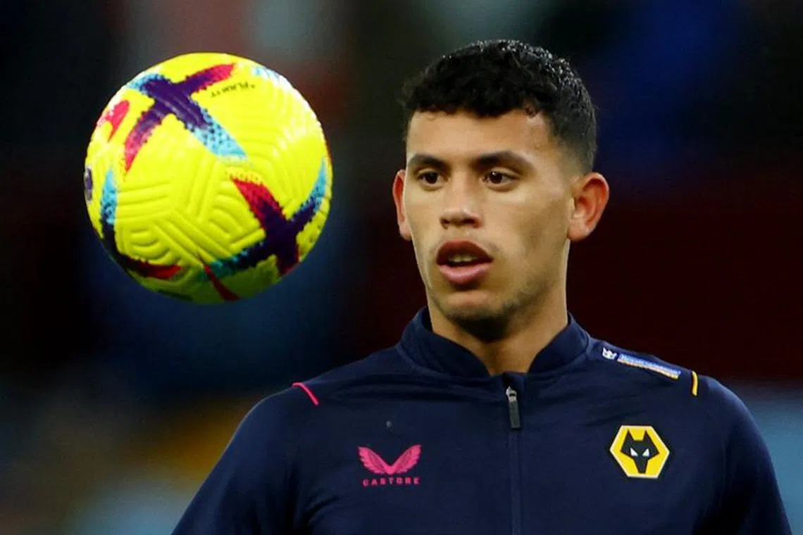 FILE PHOTO-Soccer Football - Premier League - Aston Villa v Wolverhampton Wanderers - Villa Park, Birmingham, Britain - January 4, 2023 Wolverhampton Wanderers' Matheus Nunes during the warm up before the match REUTERS/Molly Darlington/File Photo