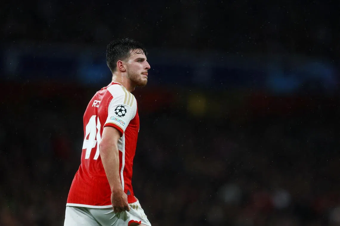 Arsenal is sweating on the fitness of several key players, including Declan Rice, who has not returned to training.