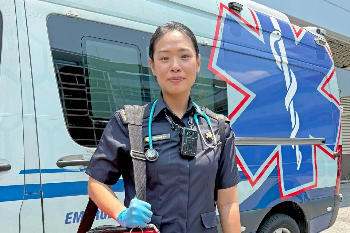 With SCDF's Work-Study Diploma in Paramedicine, you can experience a career on the frontline and impact lives like Sergeant (SGT) Stephanie Goh.