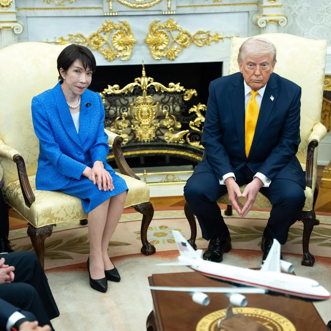 US President Donald Trump met Japanese Prime Minster Sanae Takaichi in the Oval Office of the White House in on March 19.