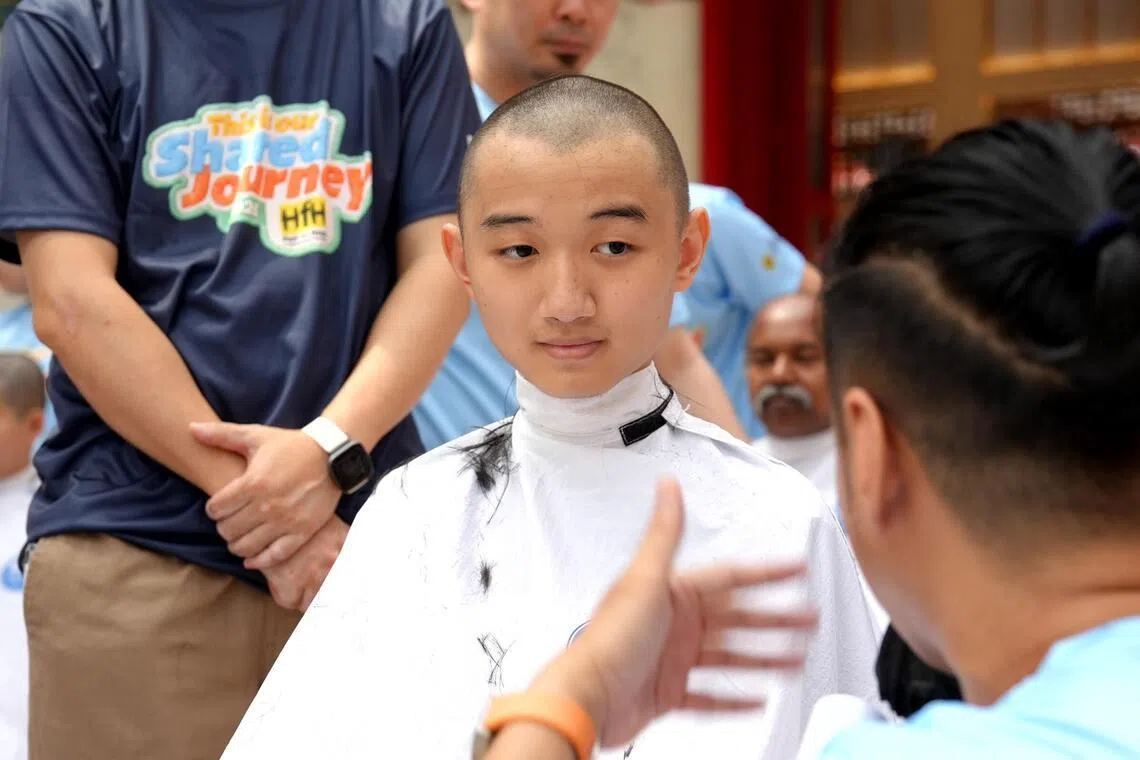 Cancer survivor Wilson Wu, 18, shaved his head on April 19 in support of Hair for Hope 2026.