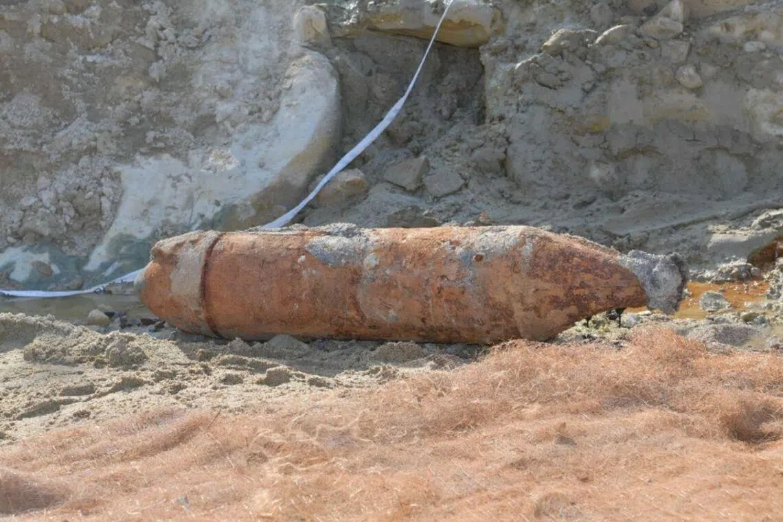 The 250kg World War II aerial bomb was assessed to be unsafe to move.