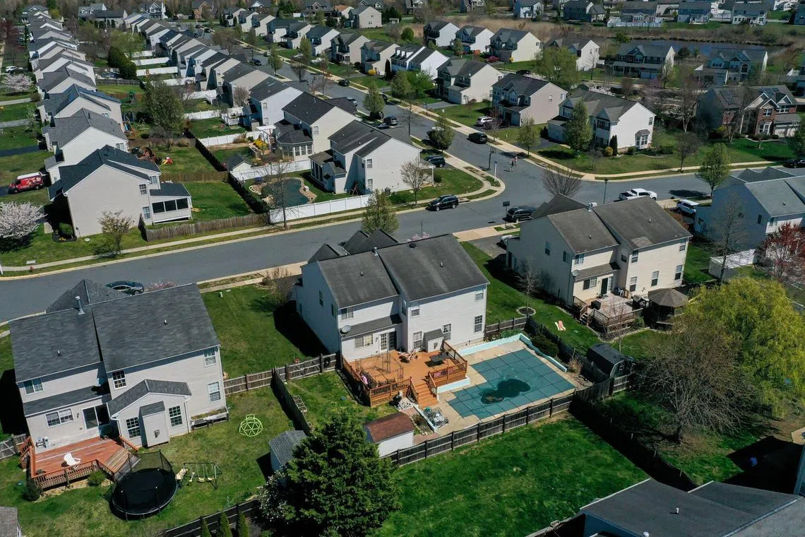 Homes in Centreville, Maryland, US, on Tuesday, April 4, 2023. The Mortgage Bankers Association is scheduled to release mortgage applications figures on April 5. Photographer: Nathan Howard/Bloomberg