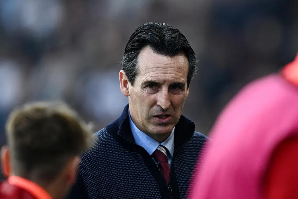 Soccer Football - Premier League - Fulham v Aston Villa - Craven Cottage, London, Britain - October 19, 2024 Aston Villa manager Unai Emery before the match REUTERS/Dylan Martinez