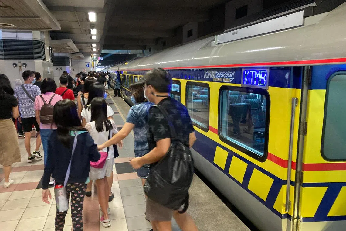 Commuters on the train in June 2022. The injured traveller was taken to the hospital in a conscious state.