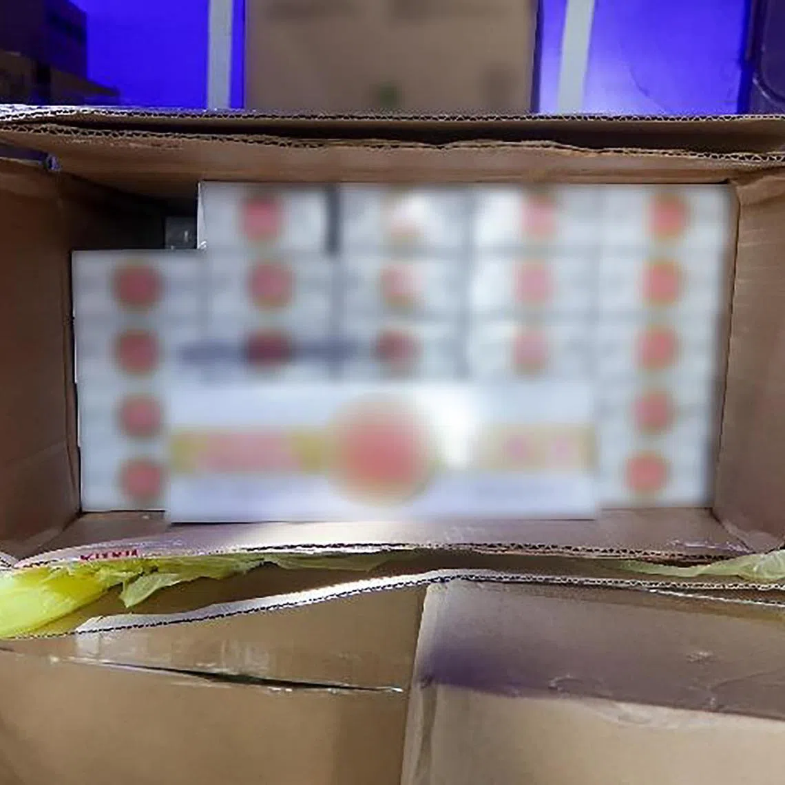 Duty-unpaid cigarettes found in the prime mover.