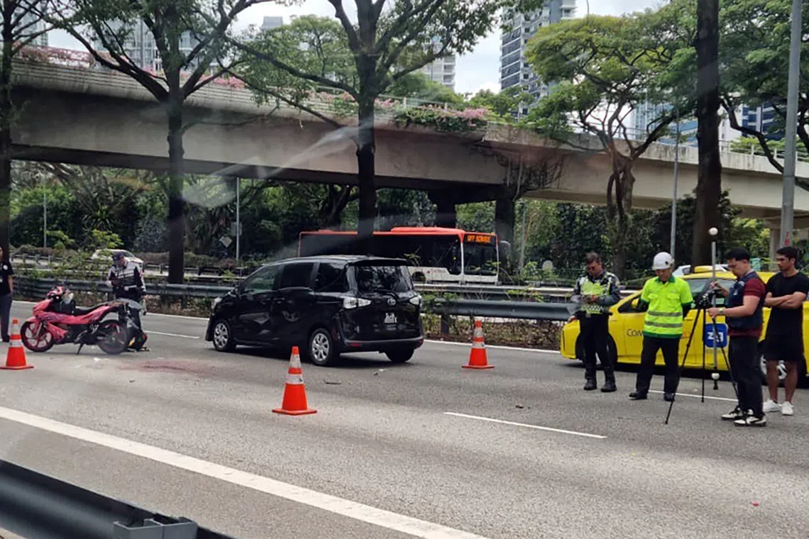 The motorcyclist was unconscious when taken to Tan Tock Seng Hospital, where he subsequently died.