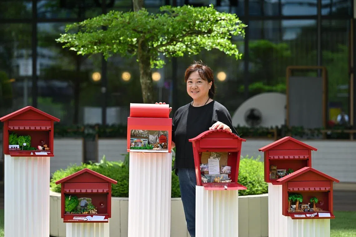 Ms Esther Siah’s dioramas are among a series of exhibits showcasing Punggol’s heritage.