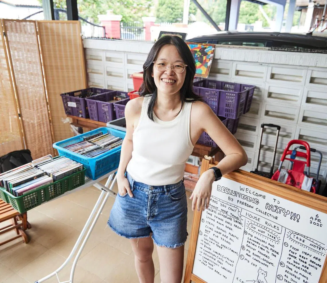 Ms Ng Xin Yi is part of a freegan community in Singapore that shares surplus food and items to reduce waste.