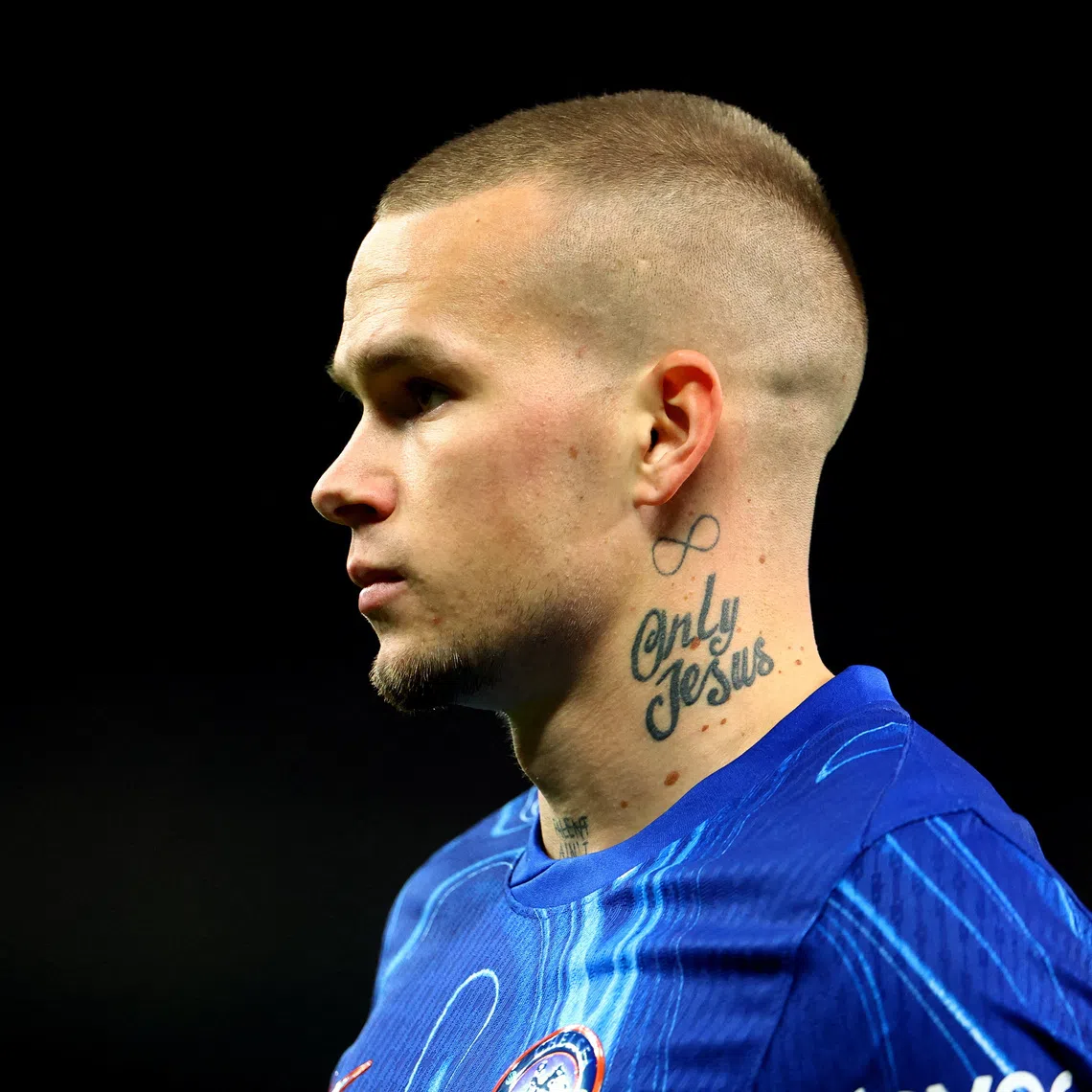 FILE PHOTO: Soccer Football - Premier League - Manchester United v Chelsea - Old Trafford, Manchester, Britain - November 3, 2024 Chelsea's Mykhailo Mudryk REUTERS/Molly Darlington/File Photo