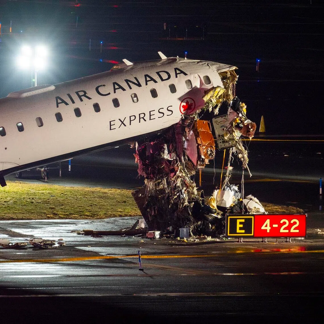 An Air Canada Express jet flew from Montreal to New York on March 22 and, after landing, collided with an airport fire truck, killing both pilots. 
