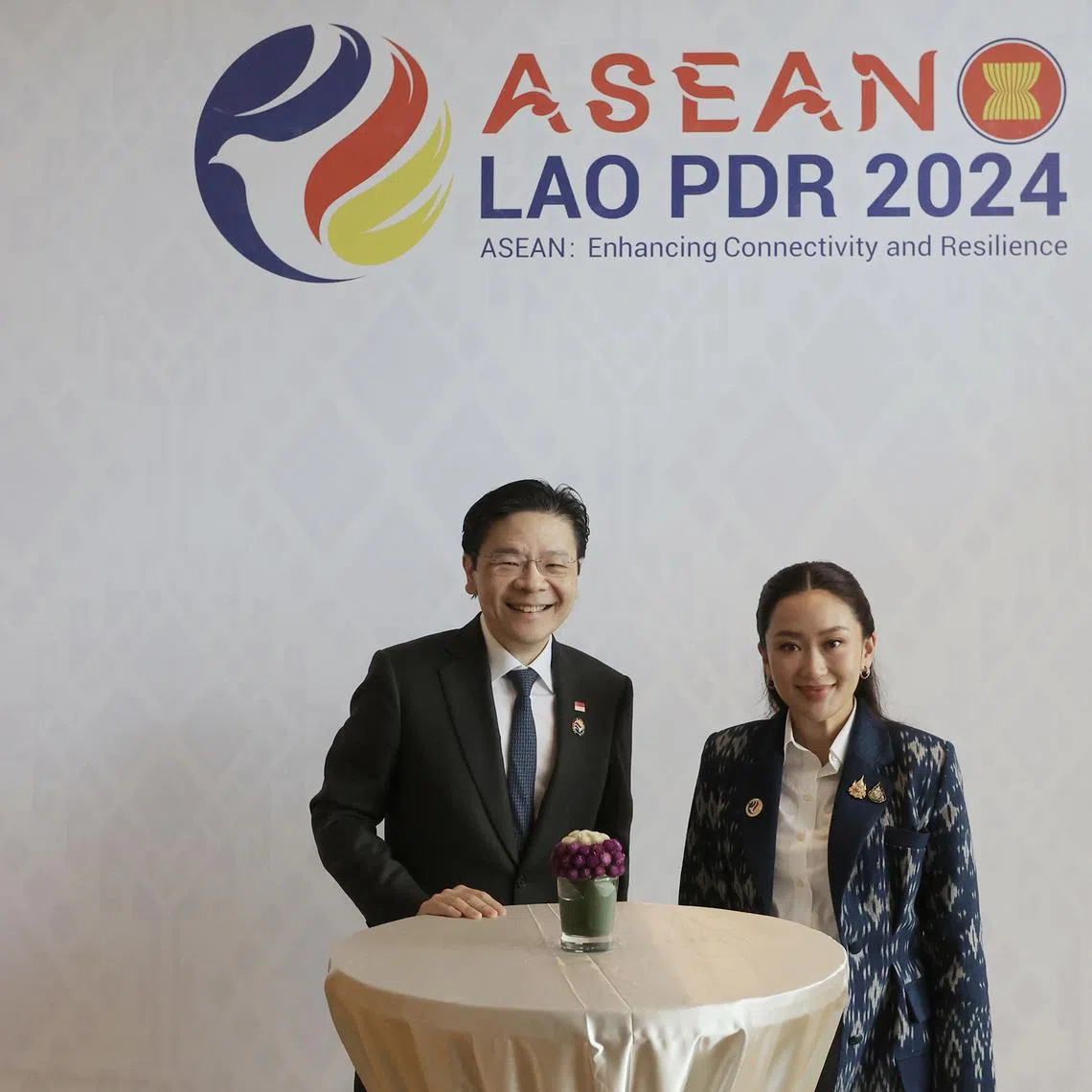 PM Lawrence Wong meeting Thai Prime Minister Paetongtarn Shinawatra on the sidelines of the Asean Summits in Laos.