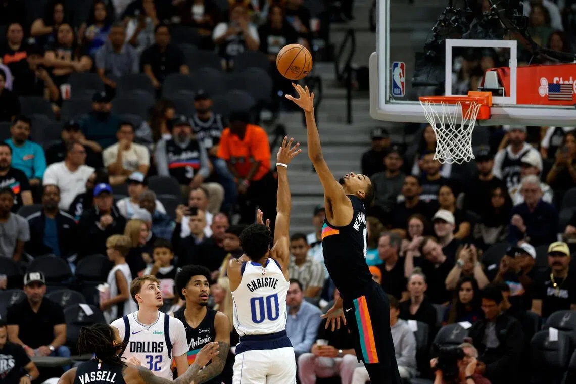On April 20, the San Antonio Spurs’ Victor Wembanyama was named NBA Defensive Player of the Year, becoming the first unanimous winner in the award’s 43-year history and its youngest champion.  He led the league in blocks per game (3.08) for a third straight season.