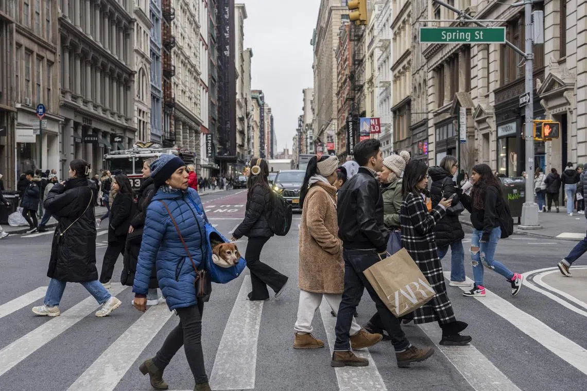 People shopping in the SoHo neighborhood of Manhattan, on Jan 11, 2023. 