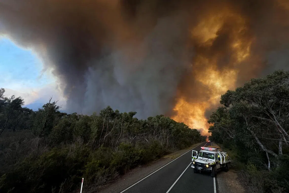 A large blaze that ripped through Victoria’s Grampians National Park.