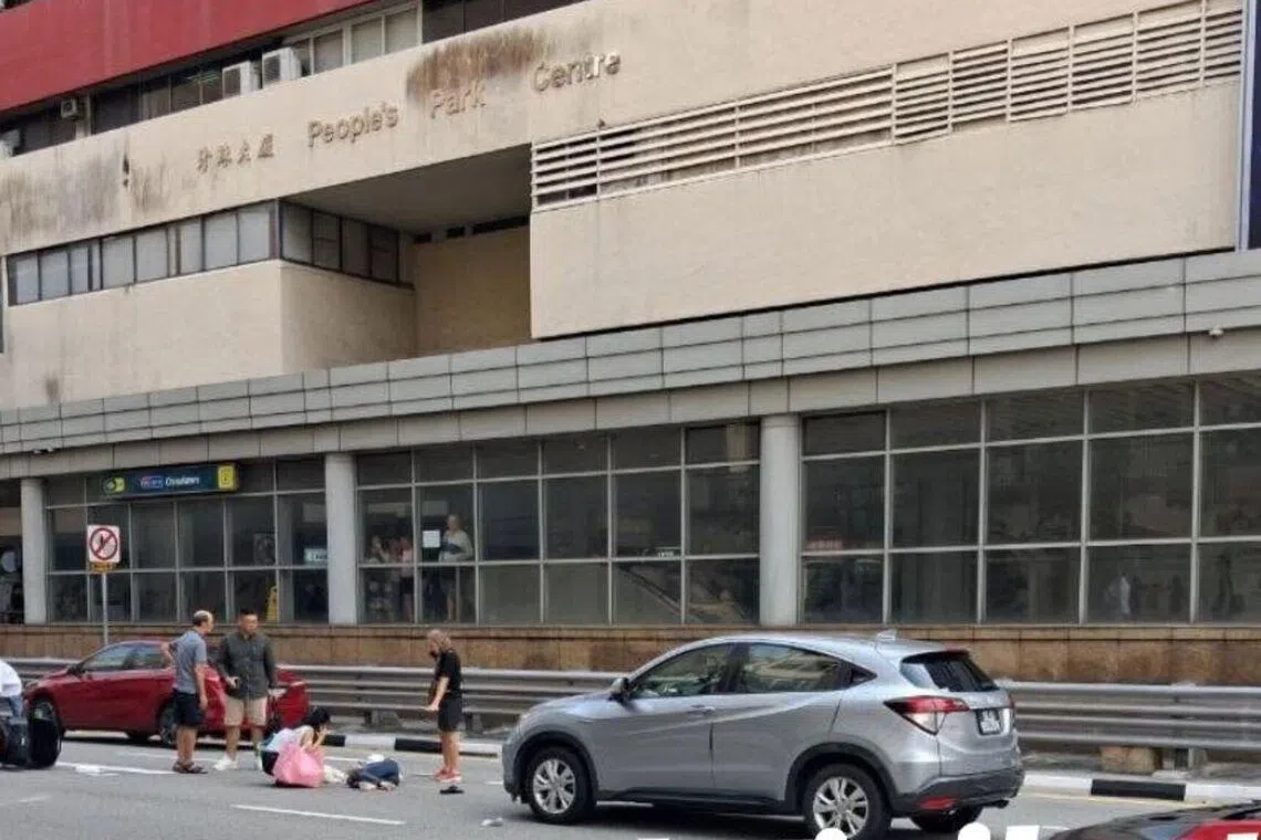 Pedestrian, 86, taken to hospital after accident involving m
