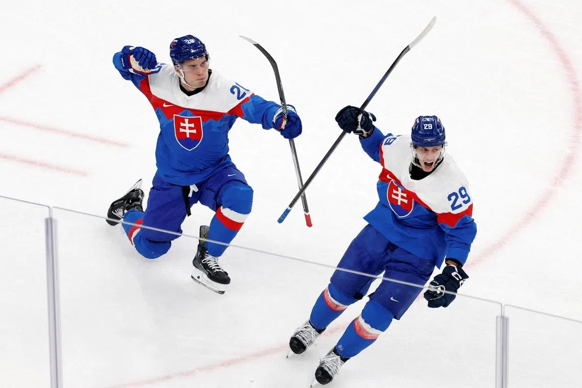 Ice hockey-Slafkovsky and Slovakia set to light up Games again after impressive opener