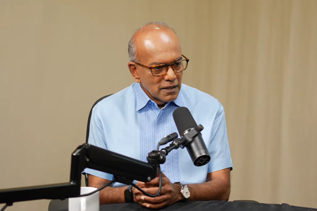 Home Affairs Minister K. Shanmugam speaking in an episode of The Rishi Report podcast published on April 6.