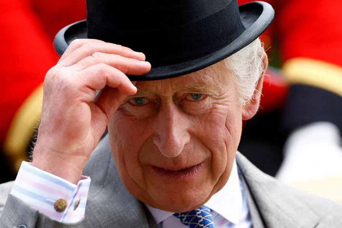 Horse Racing - Royal Ascot - Ascot Racecourse, Ascot, Britain - June 21, 2023 Britain's King Charles is pictured during the Royal Procession ahead of the day's races REUTERS/Andrew Boyers/File photo