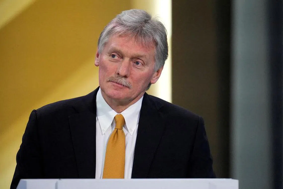 FILE PHOTO: Kremlin spokesman Dmitry Peskov attends Russian President Vladimir Putin's annual press conference in Moscow, Russia December 14, 2023. Alexander Zemlianichenko/Pool via REUTERS/File Photo