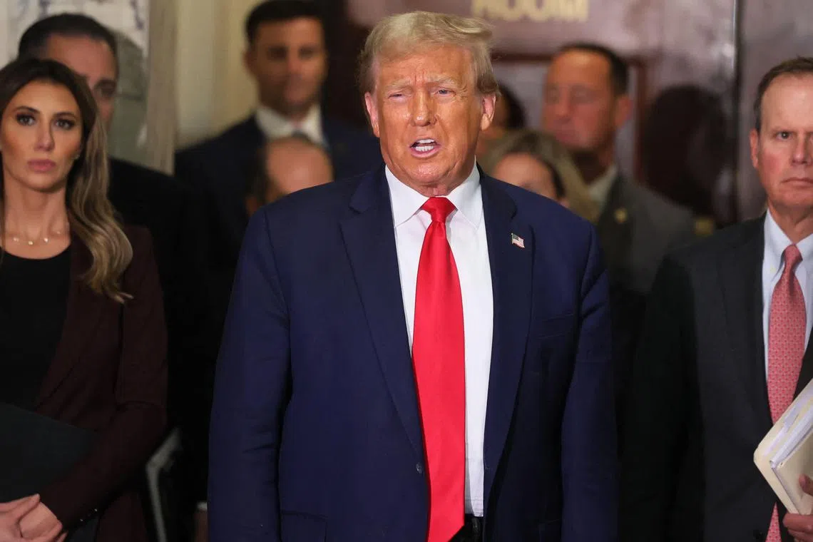 Trump, who has repeatedly used his legal woes as a campaign fund-raising tool., chose to turn up at the trial, which he is not required to attend.