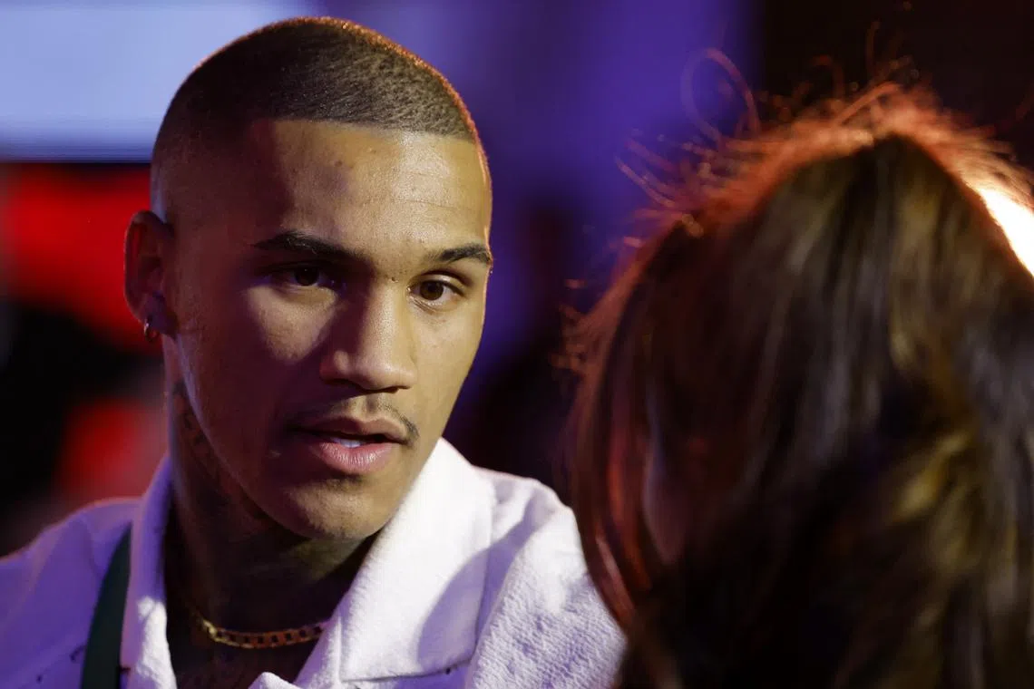 FILE PHOTO: Boxing - Antony Joshua v Francis Ngannou - Weigh-in - BLVD World, Riyadh, Saudi Arabia - March 7, 2024 Boxer Conor Benn ahead of the weigh-in Action Images via Reuters/Andrew Couldridge/File Photo