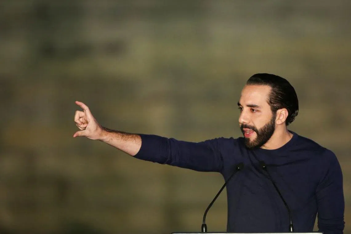 El Salvador's President Nayib Bukele speaks during the inauguration of the Vijosa pharmaceutical plant in Santa Tecla, El Salvador November 20, 2023. REUTERS/Jose Cabezas/ File Photo