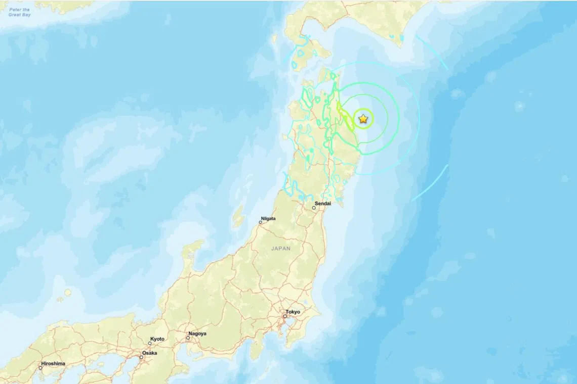 No major damage after 7.2-magnitude quake off Japan
