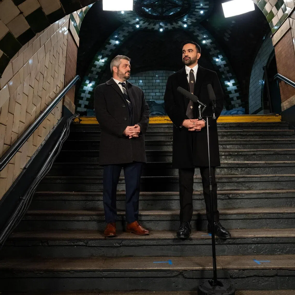 Zohran Mamdani (right) announced shortly after midnight on Jan 1 that Michael Flynn, a longtime transit official and consultant, would be the next commissioner of the Department of Transportation.