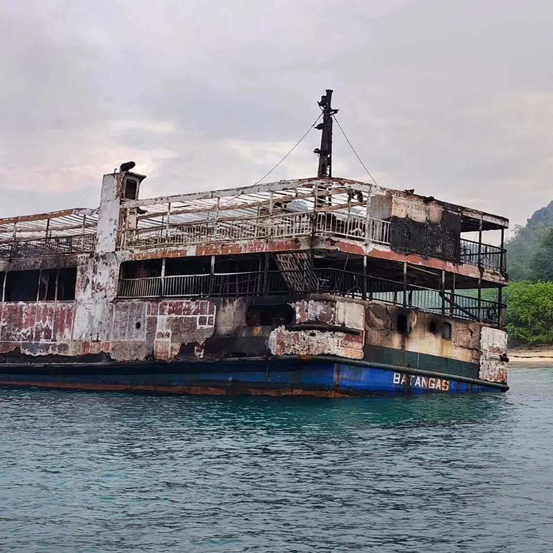 The blaze broke out on the M/V June Aster vessel on the evening of Sept 9.