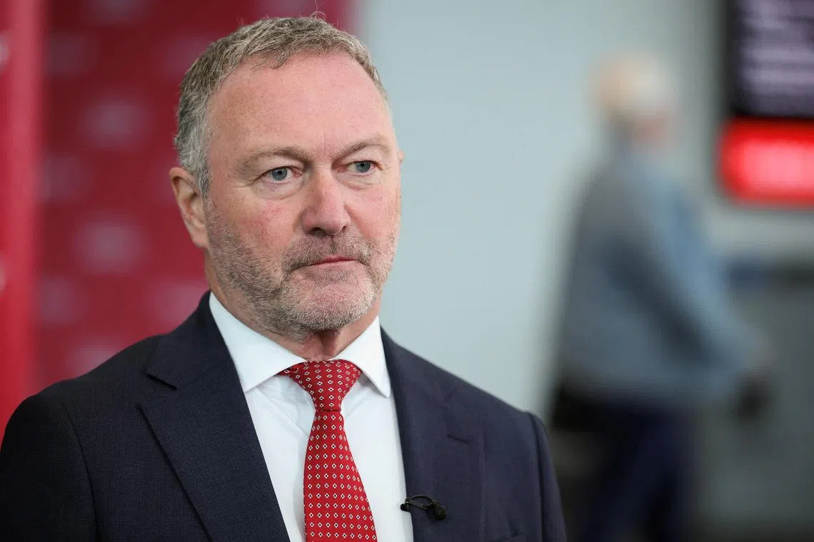 British Secretary of State for Housing, Communities and Local Government Steve Reed looks on, as he speaks to the press, on the first day of Britain's Labour Party's annual conference, in Liverpool, Britain, September 28, 2025. REUTERS/Phil Noble