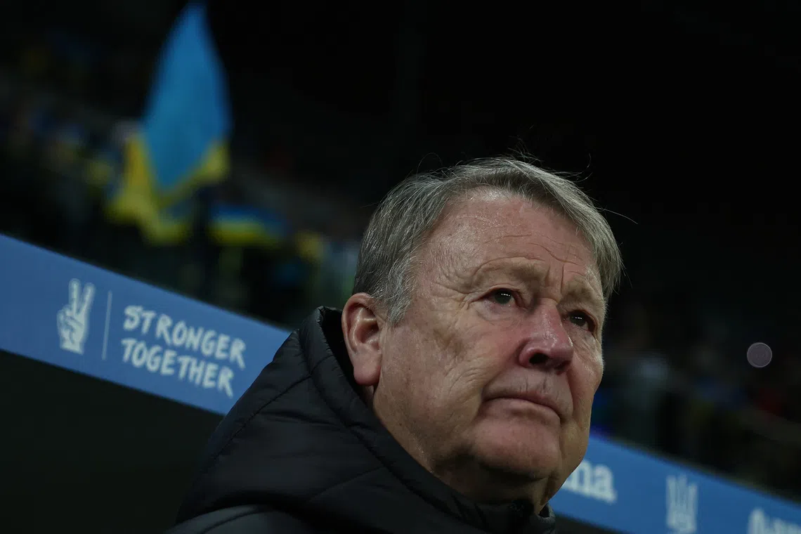 Soccer Football - Euro 2024 Qualifier - Ukraine v Iceland - Stadion Miejski Wroclaw, Wroclaw, Poland - March 26, 2024 Iceland coach Age Hareide before the match REUTERS/Kacper Pempel