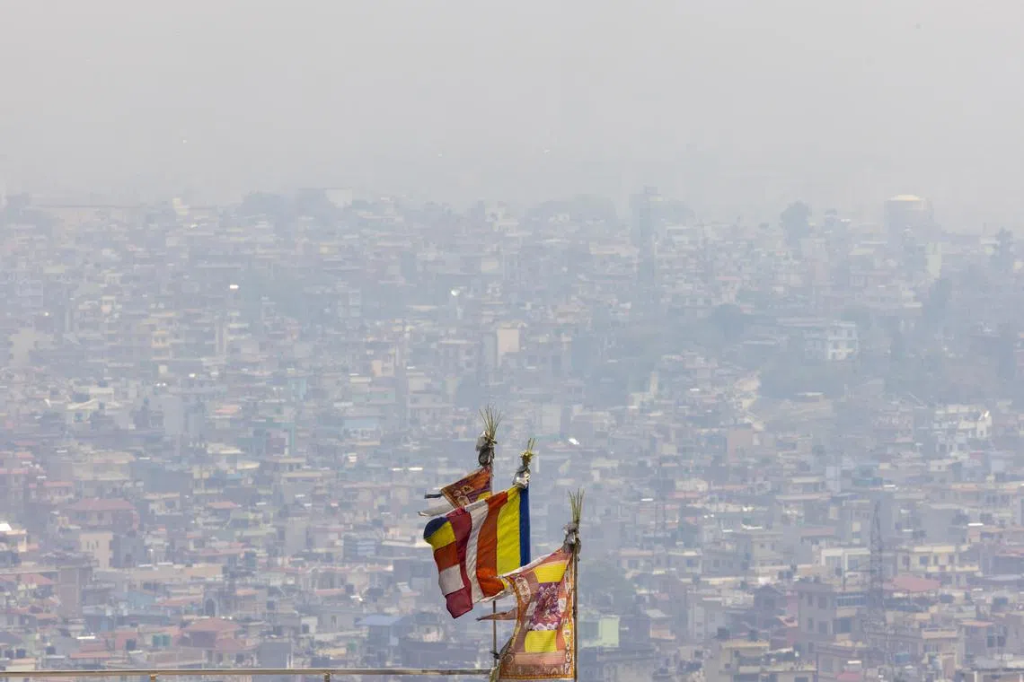 Many people in Kathmandu Valley complain of dry and burning eyes, irritated nose and sinus, sore throat, wheezing cough and difficulty in breathing due to the polluted air.