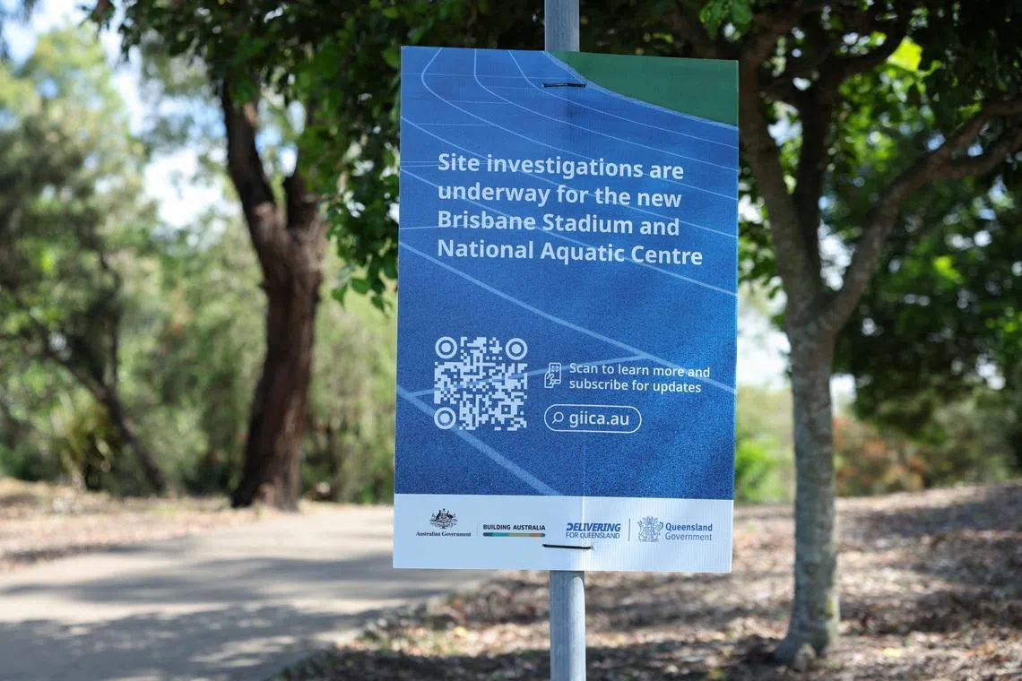 FILE PHOTO: A view of Victoria Park-Barrambin, where the main stadium for the 2032 Olympics will be built, in Brisbane, Australia, December 8, 2025. REUTERS/Hollie Adams/File Photo